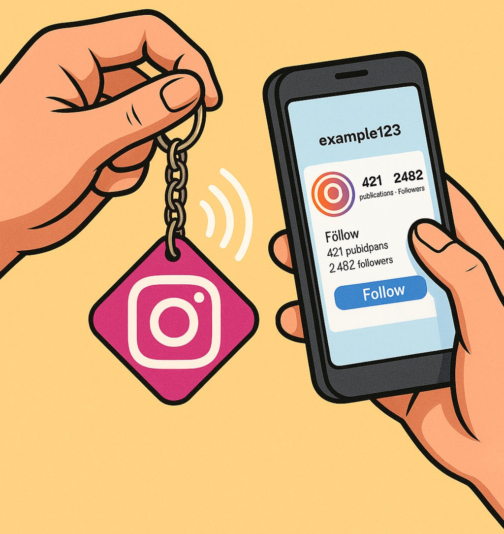 Porte-clés NFC Instagram - Quantité au choix